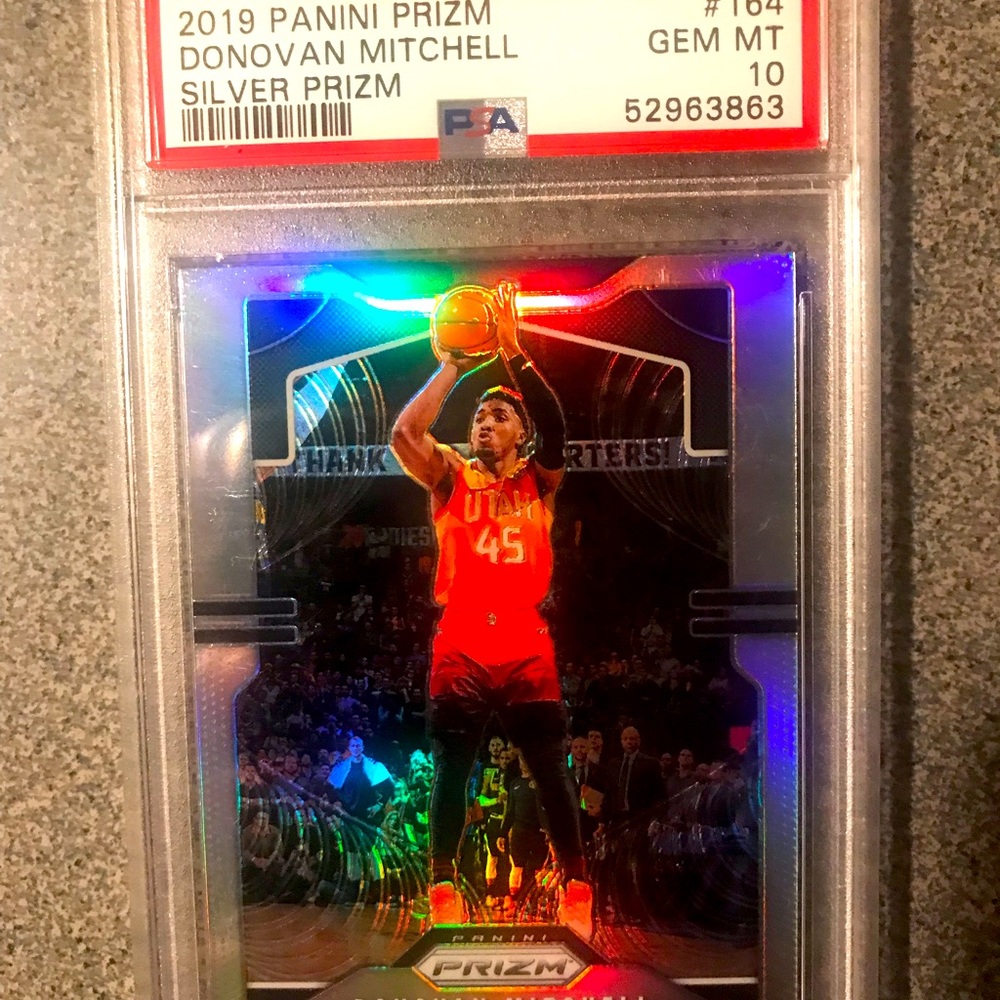 2019-20 Prizm Donovan Mitchell Silver Prizm #164 PSA 10 Gem Mint Jazz